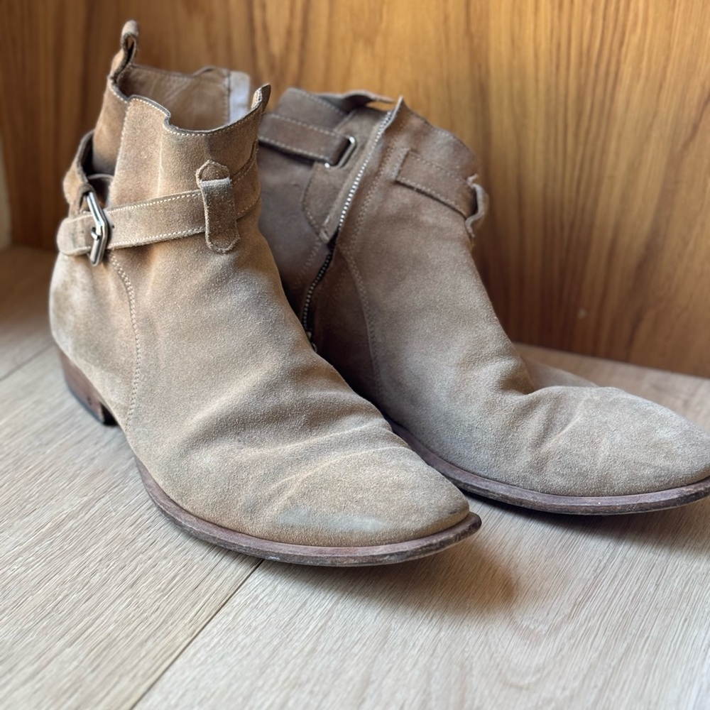 John Varvatos Light Brown Suede Boots